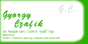 gyorgy czafik business card